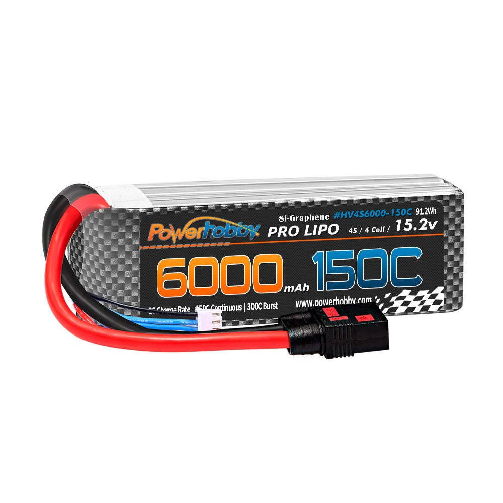 Powerhobby 4S HV + GRAPHENE  15.2V 6000mah 150CLipo Battery QS8 Plug 8AWG