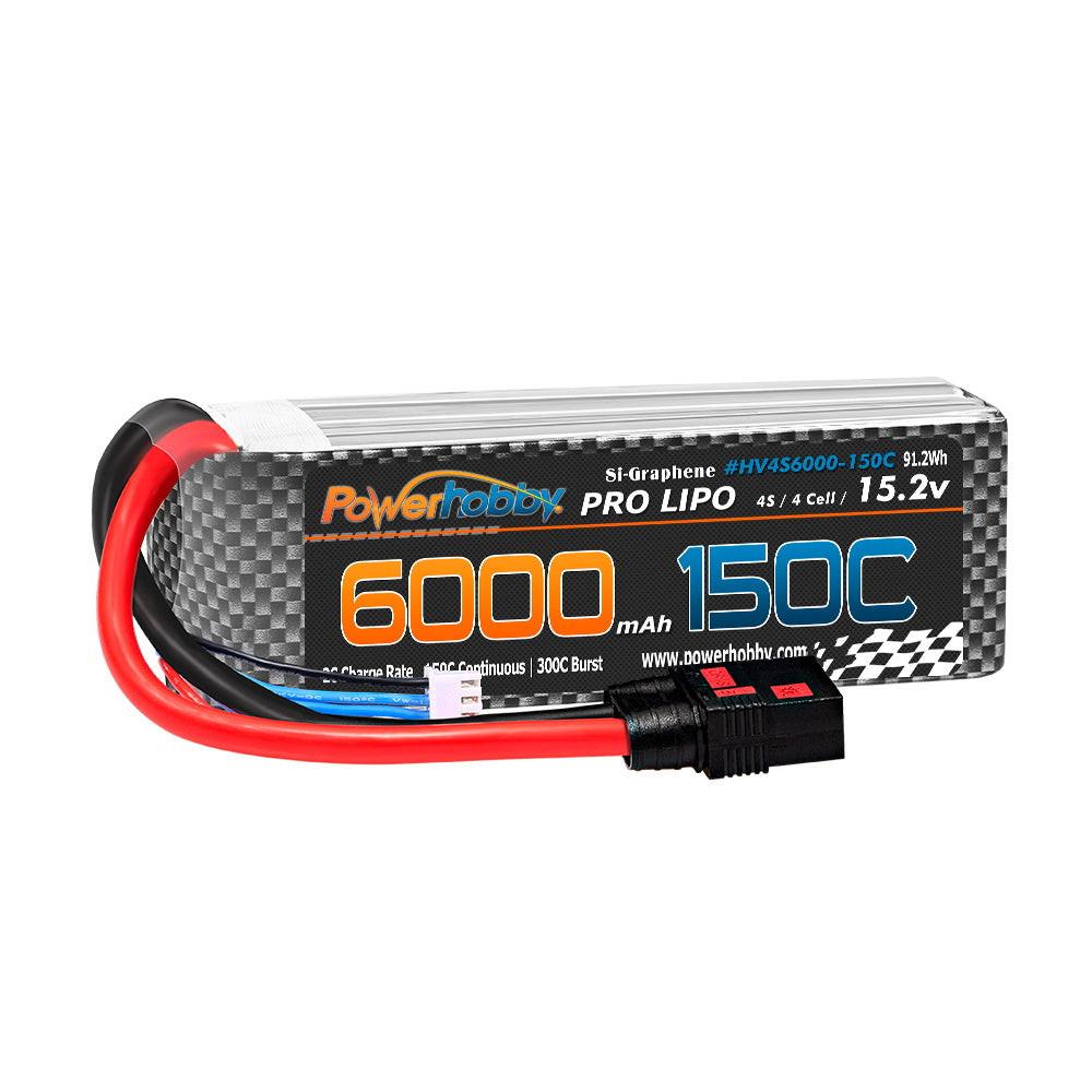 Powerhobby 4S HV + GRAPHENE  15.2V 6000mah 150CLipo Battery QS8 Plug 8AWG