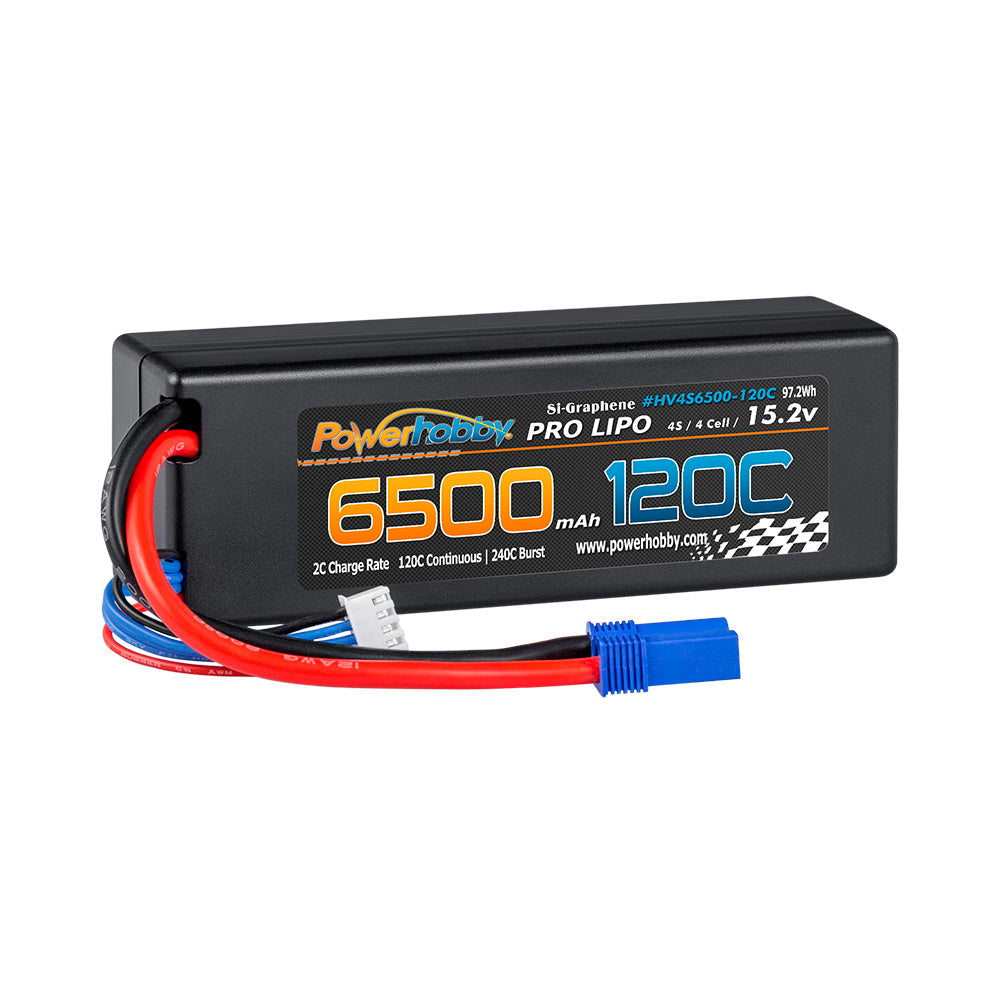 Powerhobby 4S HV GRAPHENE 15.2V 6500mah 120C Lipo Battery EC5 Plug Hard Case LCG