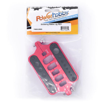 Powerhobby Aluminum RC Connector Soldering Jig RED