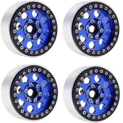 Powerhobby B2 Aluminum 1.9 Beadlock Wheels 9mm Hubs Blue (4) 1/10 Rock Crawler