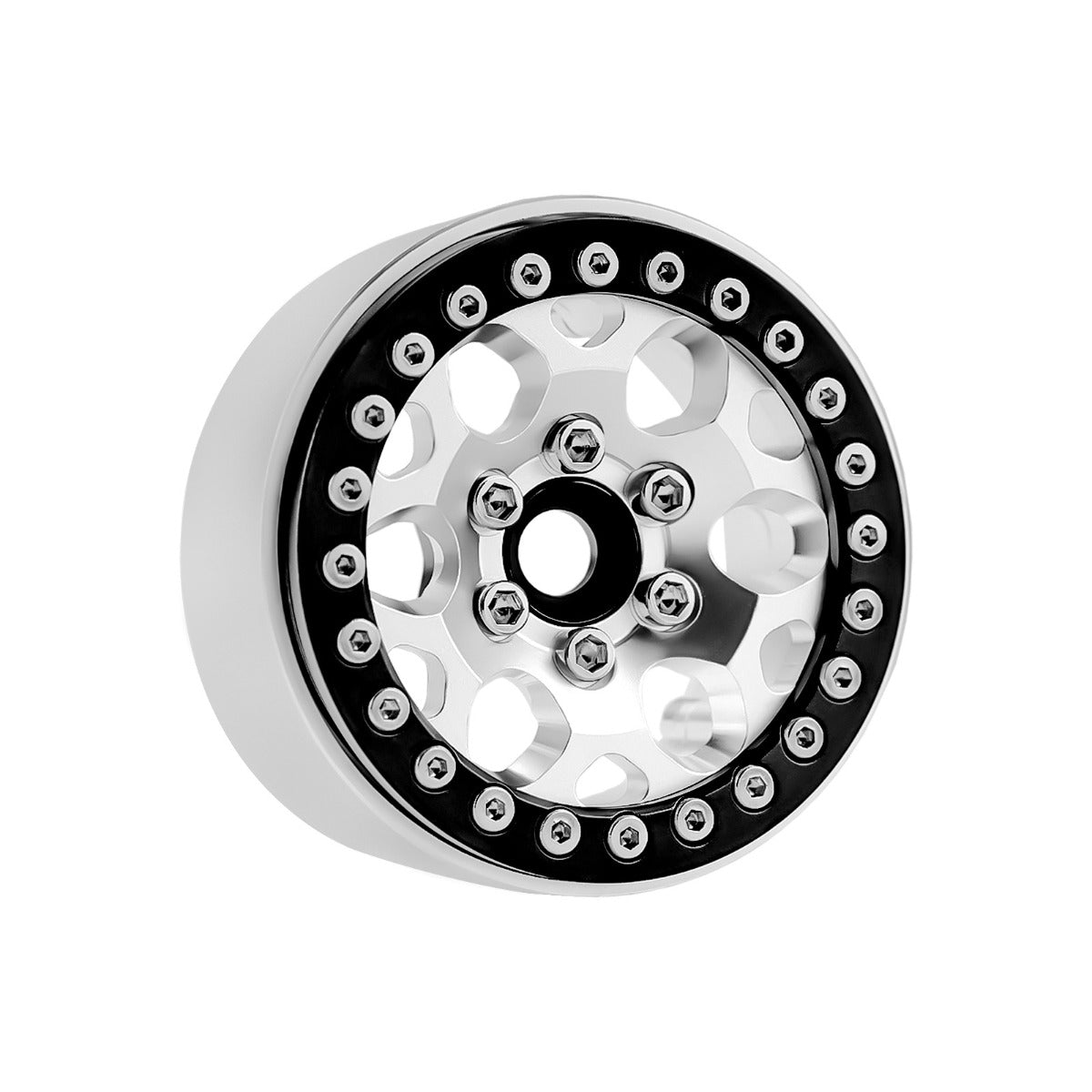 Powerhobby B3 Aluminum 1.9 Beadlock Wheels 9mm Hubs Silver (4) 1/10 Rock Crawler