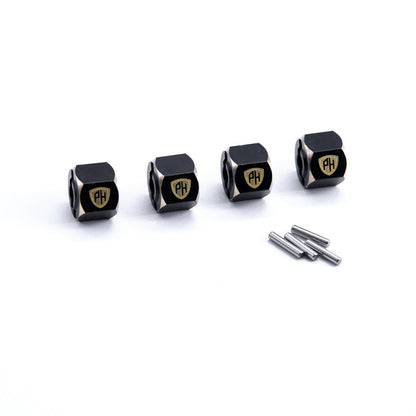 Powerhobby Brass Wheel Hex Axial 1/18 Capra UTB18 Black