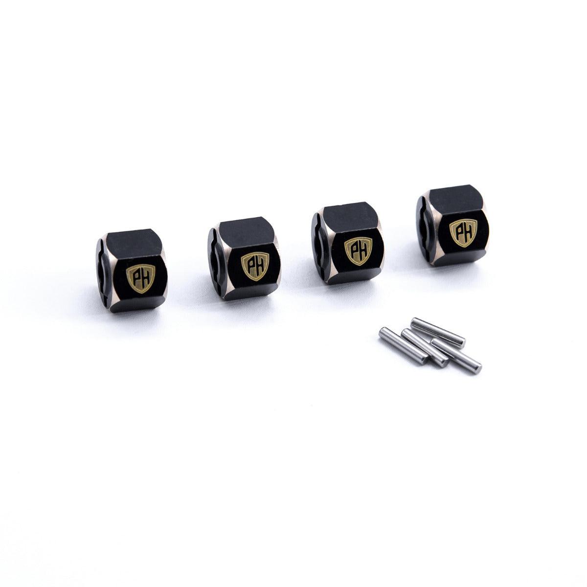 Powerhobby Brass Wheel Hex Axial 1/18 Capra UTB18 Black