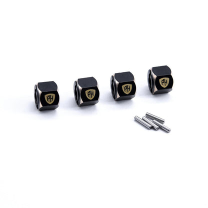 Powerhobby Brass Wheel Hex Axial 1/18 Capra UTB18 Black