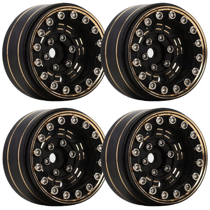 Powerhobby 1.0" Z1 Brass Beadlock Crawler Wheels 1/24 Axial SCX24 Jeep Bronco