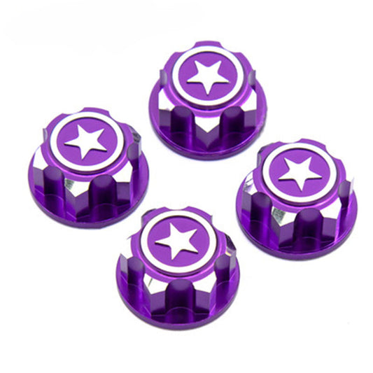 Powerhobby 17mm Aluminum Hex Wheel Nuts Purple (4) FOR Traxxas E-Revo Summit Maxx