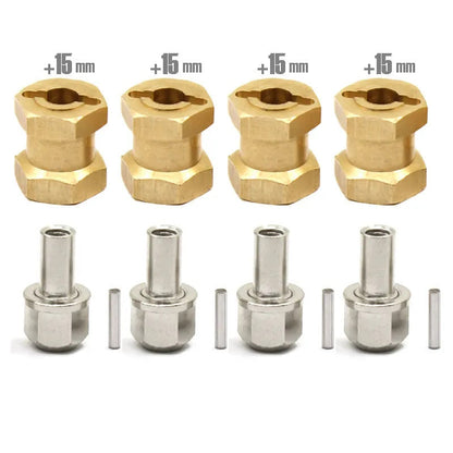 Powerhobby 15mm Brass Hex Wheels Hub Drive Adapter Axial SCX10