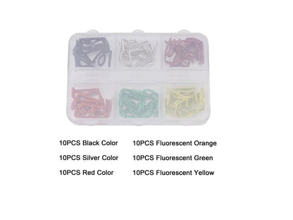 Powerhobby 60PCS 90-Degree Angle Body Clips Bent Springy Pins