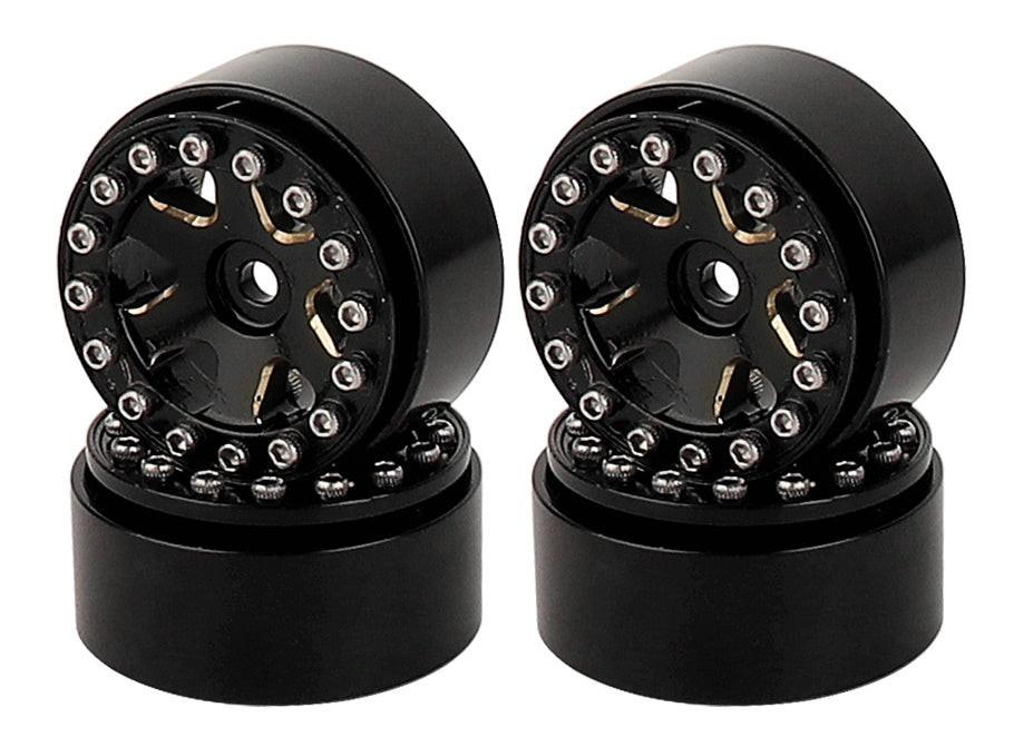 Powerhobby 1.0" Z2 Brass Beadlock Crawler Wheels 1/24 Axial SCX24 Jeep Bronco