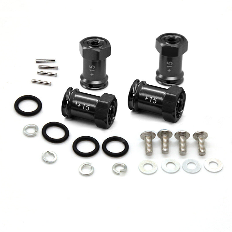 Powerhobby Aluminum Hex Adapters +15mm FOR Traxxas 1/16 E-Revo Slash Rally Summit
