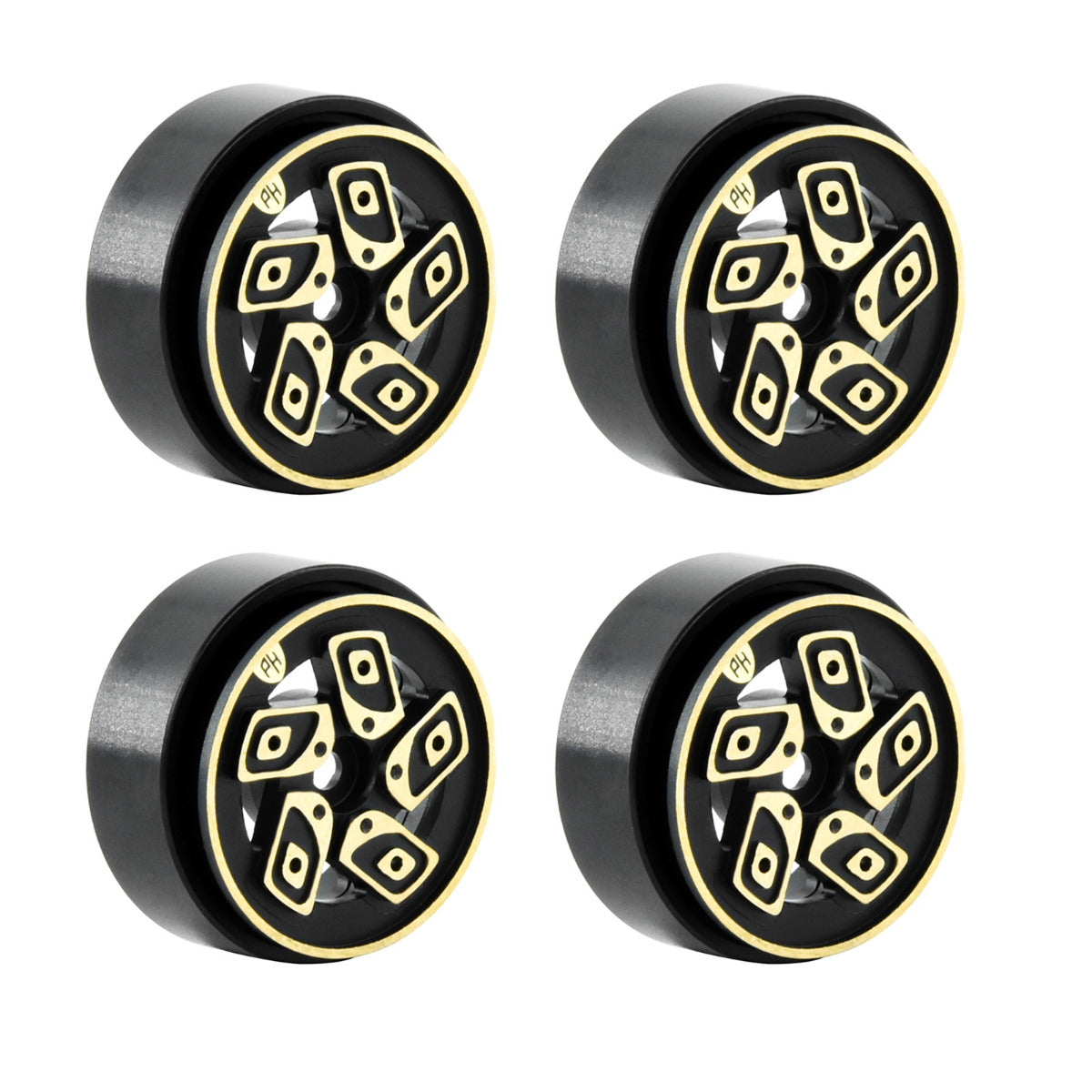 Powerhobby 1.0" Z8 Brass Beadlock Crawler Wheels 1/24 Axial SCX24 Jeep Bronco