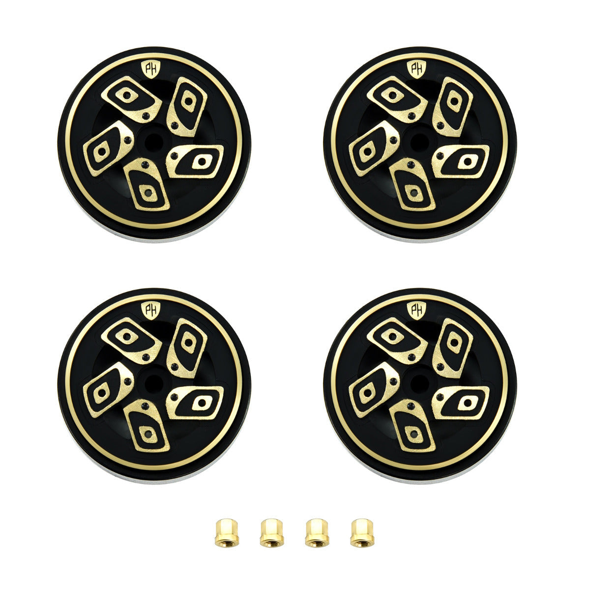 Powerhobby 1.0" Z8 Brass Beadlock Crawler Wheels 1/24 Axial SCX24 Jeep Bronco