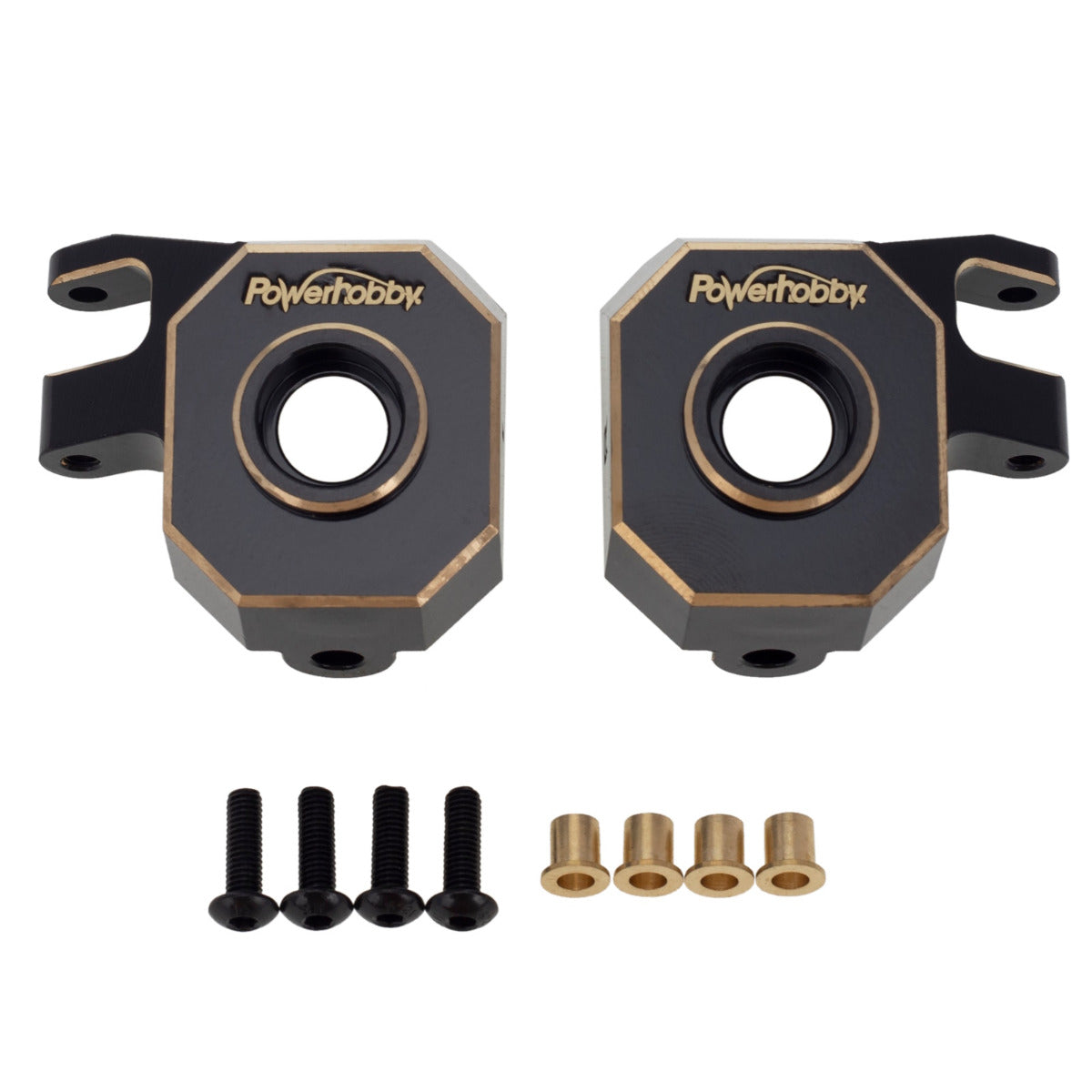 Powerhobby Brass Currie F9 Portal Steering Knuckle Caps Axial Capra 1.9 SCX10 Pro