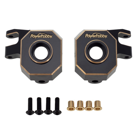 Powerhobby Brass Currie F9 Portal Steering Knuckle Caps Axial Capra 1.9 SCX10 Pro