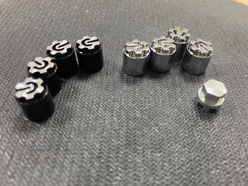 Powerhobby 1/10 Scale Rock Crawler M4 Locking Hubs w Tool Black (4)