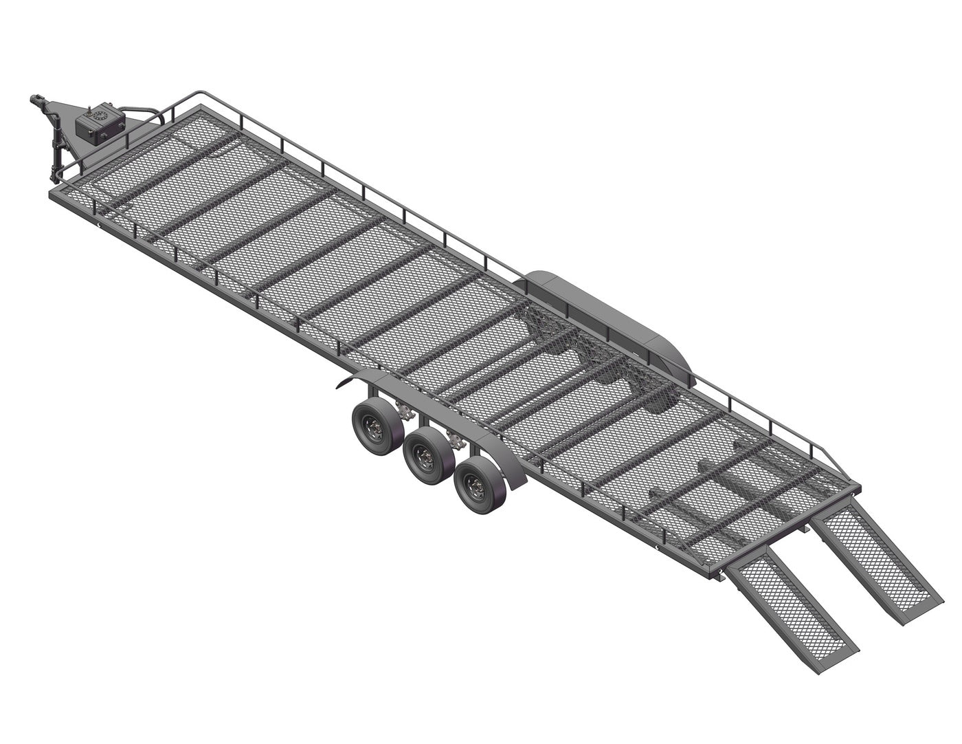 Powerhobby Tri Axle Full Metal Trailer with LED Lights
