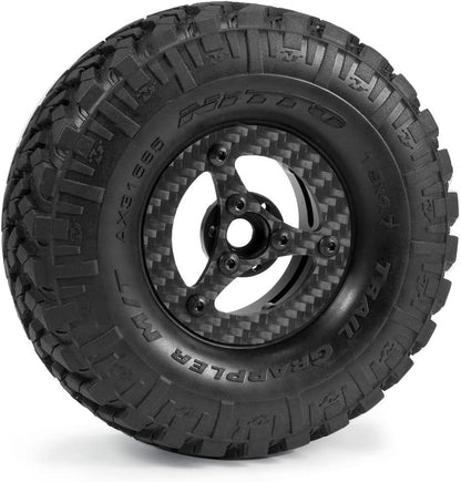 Powerhobby 1.9" Carbon Fiber Lightweight Beadlock Wheels B 1/10 Rock Crawler