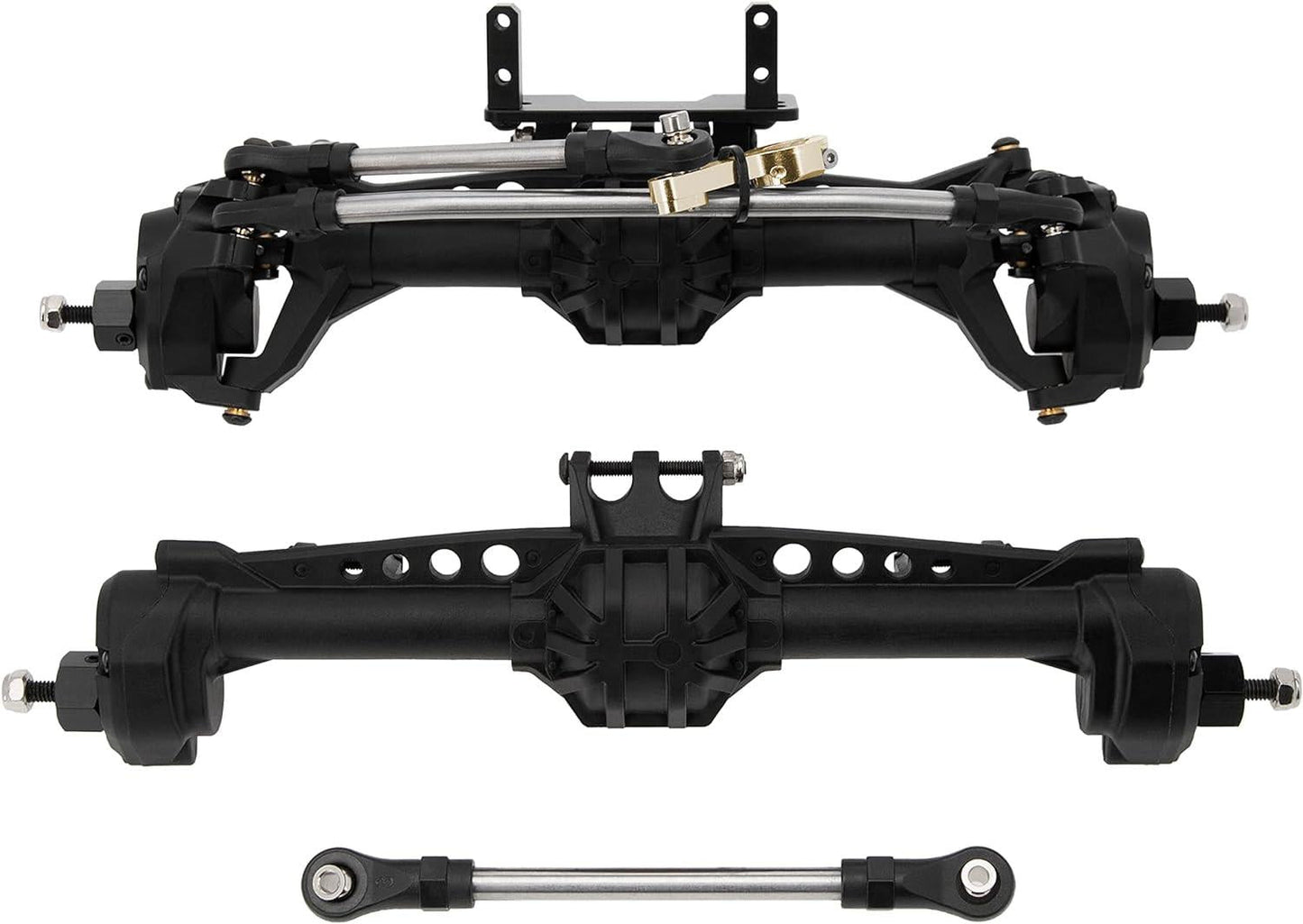 Powerhobby Nylon Portal Axels Front & Rear w Steel Gears Axial SCX10 / LCG