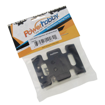 Powerhobby Aluminum Gearbox Skid Plate Black Axial SCX10 / LCG