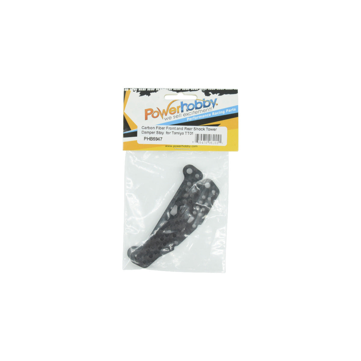 Powerhobby Carbon Fiber Front / Rear Sock Tower Damper Stay Tamiya TT-01