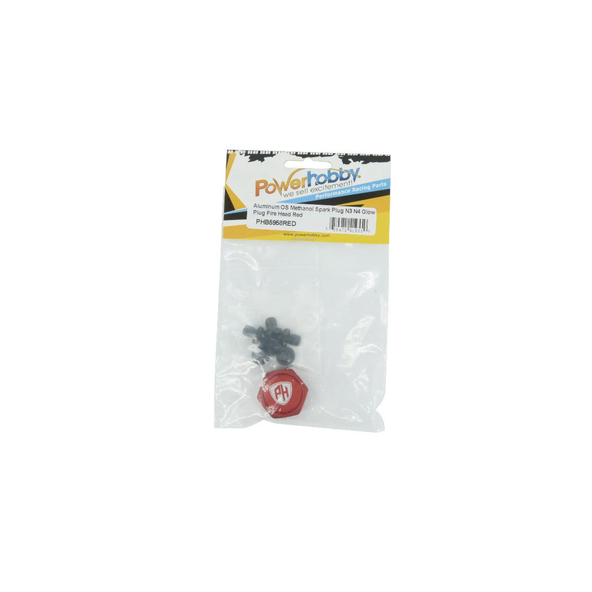 Powerhobby Aluminum Glow Plug Storage / Holder Red