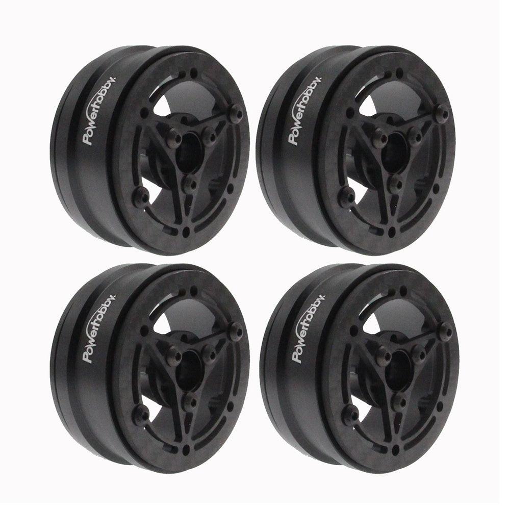 Powerhobby 1.9" Carbon Fiber Lightweight Beadlock Wheels H 1/10 Rock Crawler