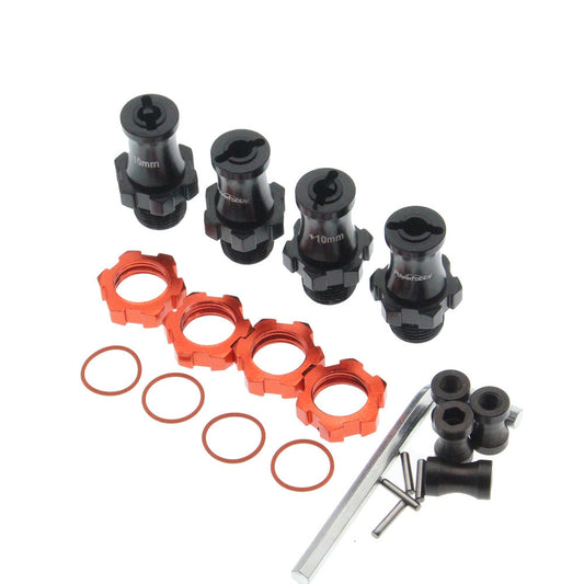 Powerhobby +10mm Extended 17mm Hex Hub Adapter Red FOR Traxxas Slash Rustler