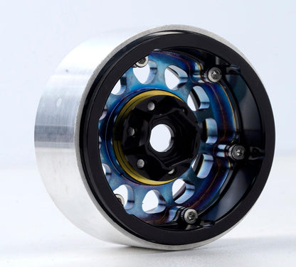 Powerhobby Aluminum 1.9" Beadlock Wheels Titanium (4) 1/10 Rock Crawler
