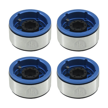 Powerhobby Aluminum 1.55" Beadlock Wheels Blue (4) 1/10 Rock Crawler