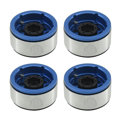 Powerhobby Aluminum 1.55" Beadlock Wheels Blue (4) 1/10 Rock Crawler