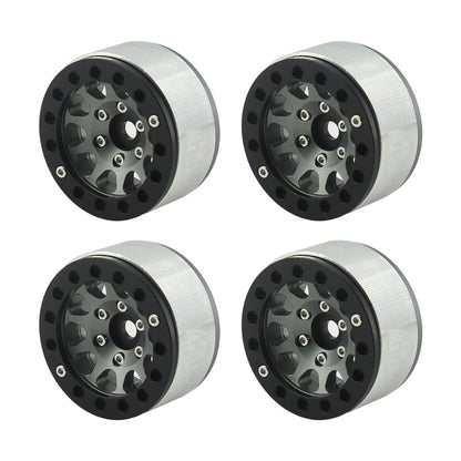 Powerhobby Aluminum 1.55" Beadlock Wheels Grey (4) 1/10 Rock Crawler