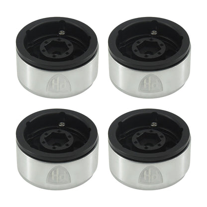 Powerhobby Aluminum 1.55" Beadlock Wheels Black (4) 1/10 Rock Crawler