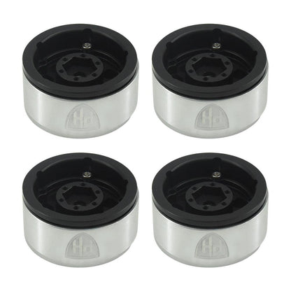 Powerhobby Aluminum 1.55" Beadlock Wheels Black (4) 1/10 Rock Crawler