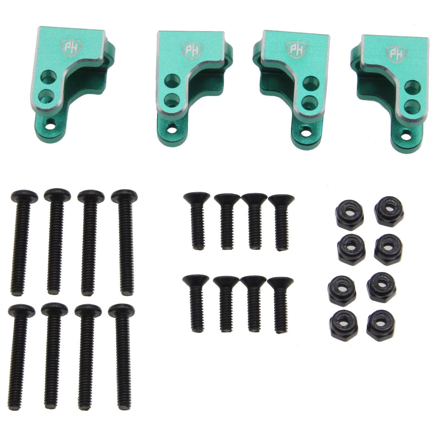 Powerhobby Aluminum Upper Shock Mount Green Losi Mini LMT