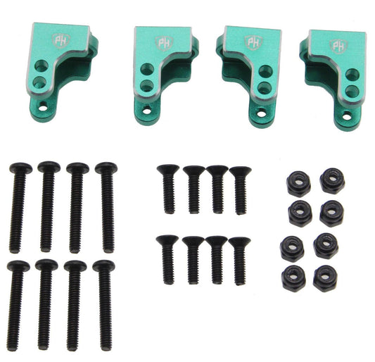 Powerhobby Aluminum Upper Shock Mount Green Losi Mini LMT