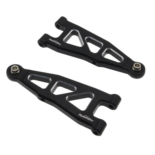 Powerhobby Aluminum Front Lower Arms Black Arrma Granite / Typhon GROM
