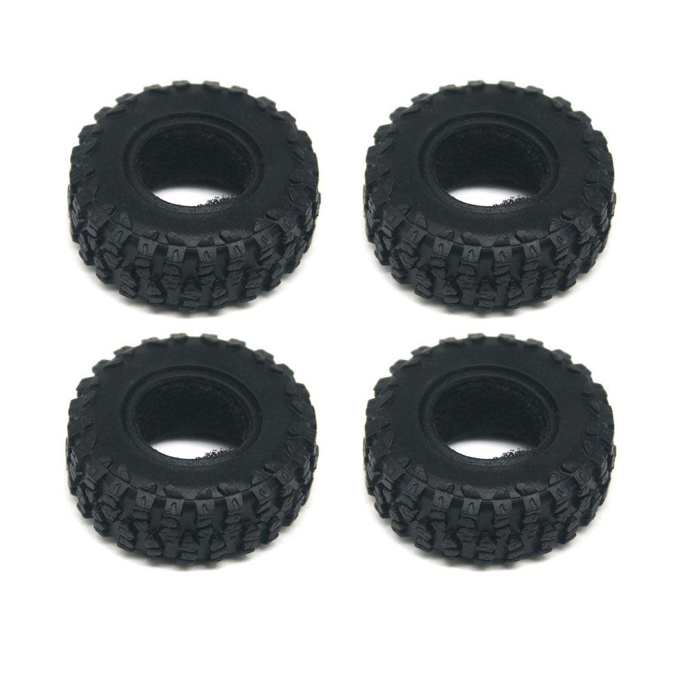 Powerhobby Brass 0.7" Wheels 3.6mm Offset / Tires (4) Axial SCX30
