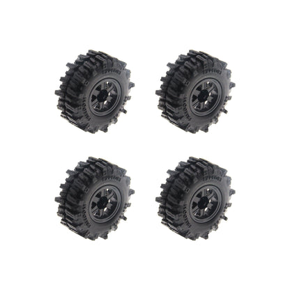 Powerhobby Axial SCX30 0.7" Aluminum Wheels / Tires (4) Black Type B