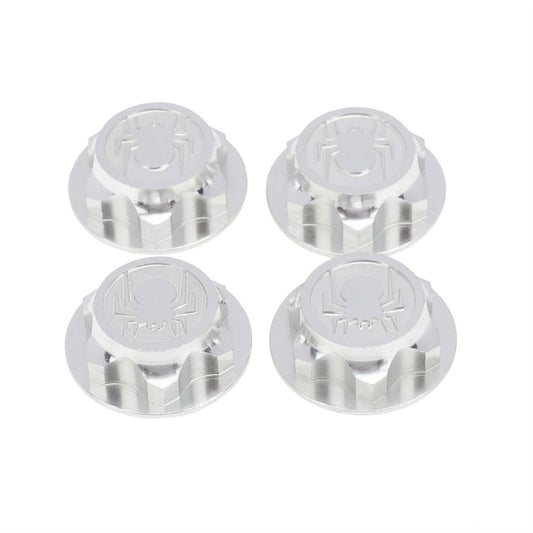 Powerhobby 1/8 Aluminum 17mm Wheel Nuts 4pcs Silver