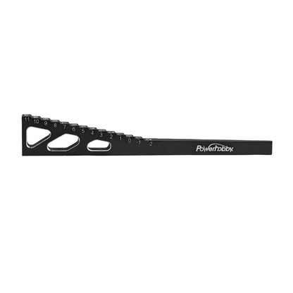 Powerhobby Aluminum Chassis Ride Height Gauge Black
