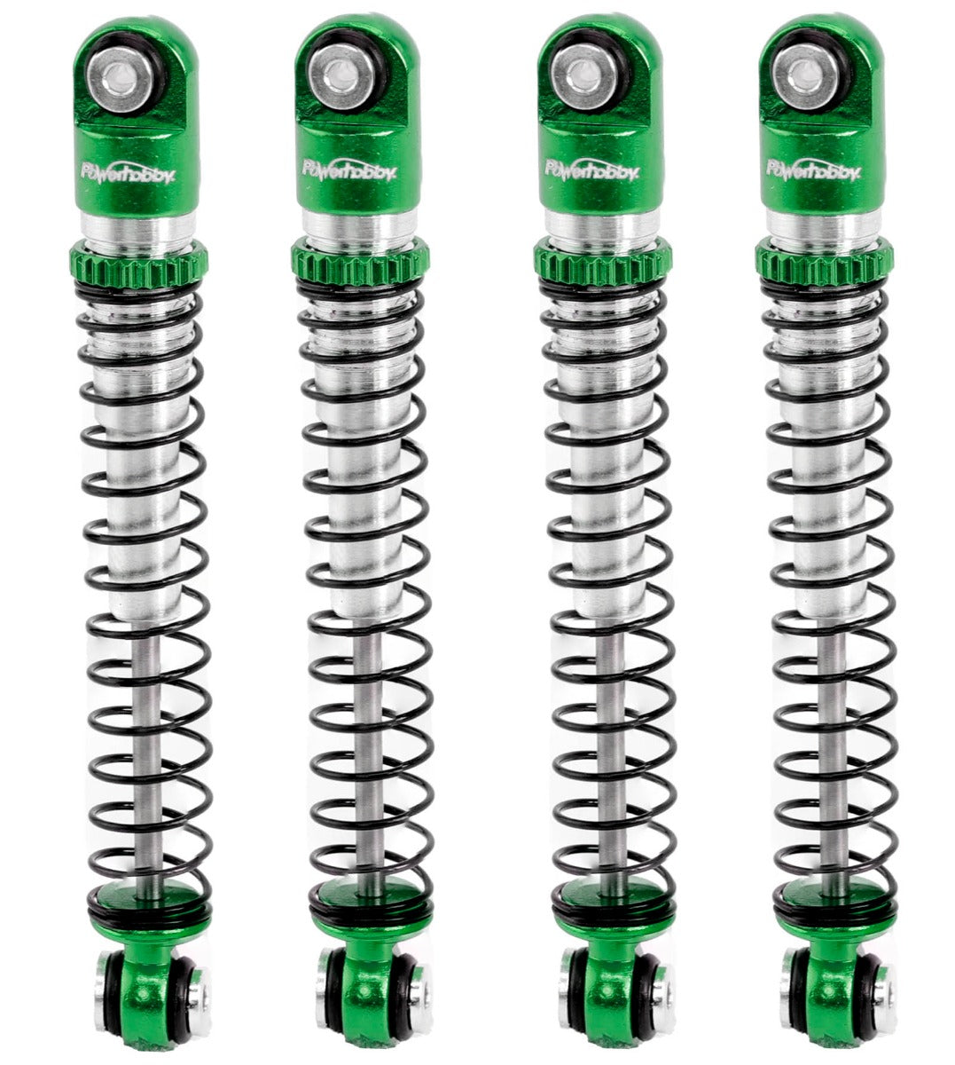 Powerhobby 1/24 Axial SCX24 Aluminum 54mm Long Travel Shocks Jeep Bronco Green