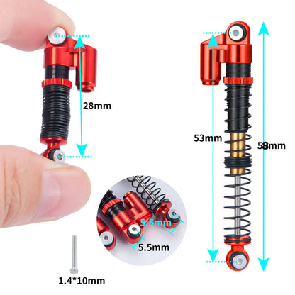 Powerhobby 1/24 Axial SCX24 Aluminum 58mm Long Travel Shocks Jeep Bronco Blue