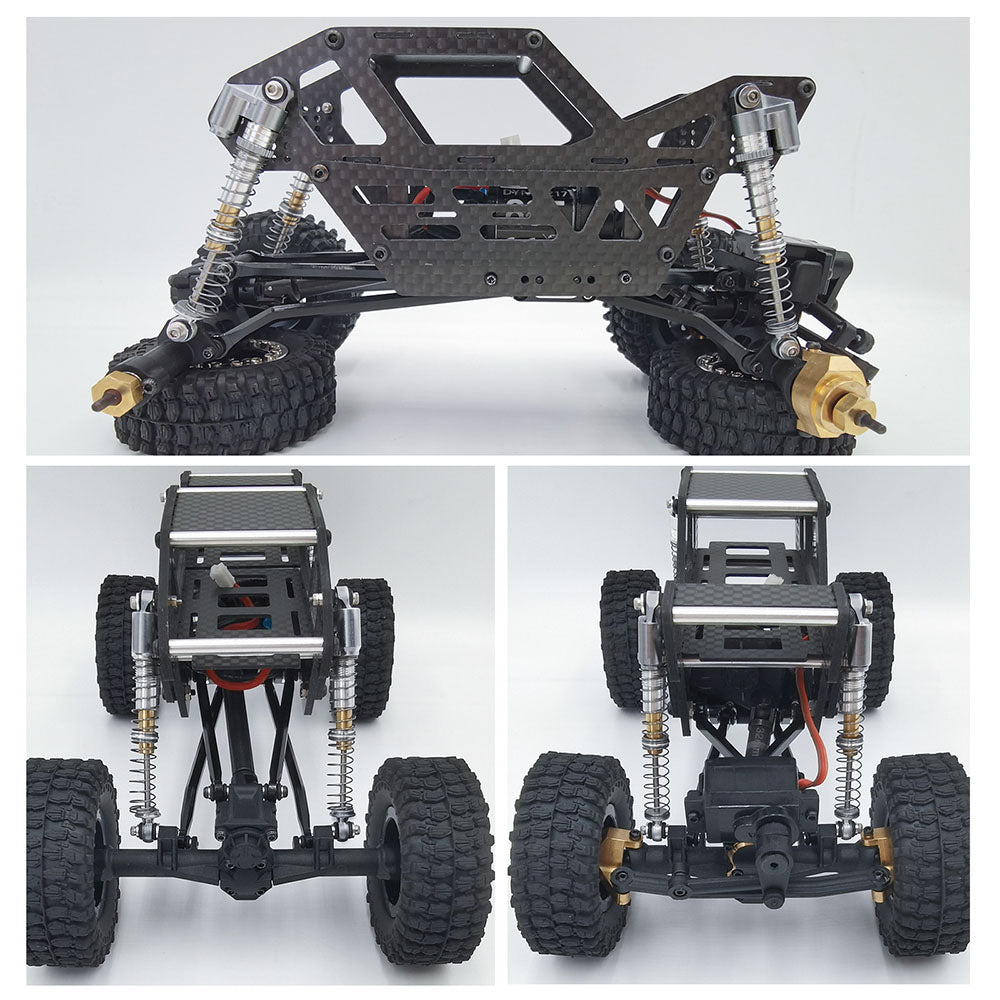 Powerhobby 1/24 Axial SCX24 Aluminum 58mm Long Travel Shocks Jeep Bronco Gray