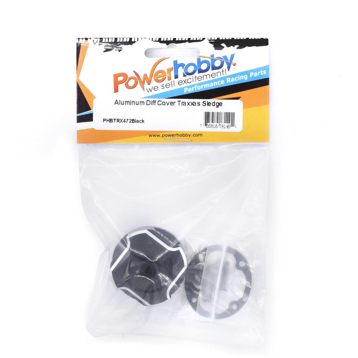 Powerhobby Aluminum Diff Cover FOR Traxxas Sledge Black