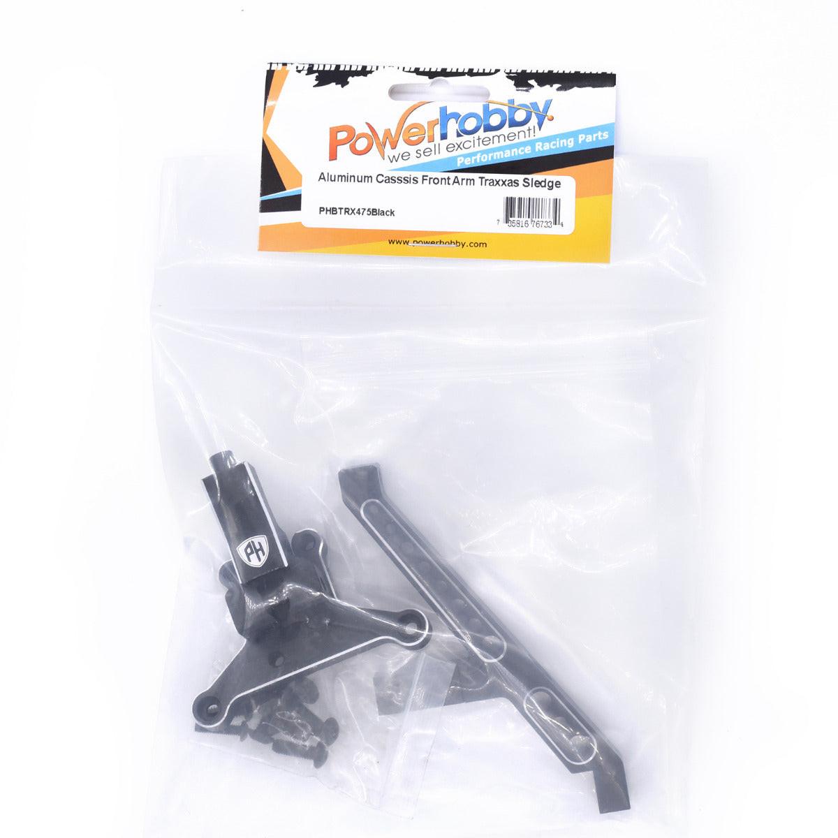 Powerhobby Aluminum Chassis Front Arm FOR  Traxxas Sledge Black