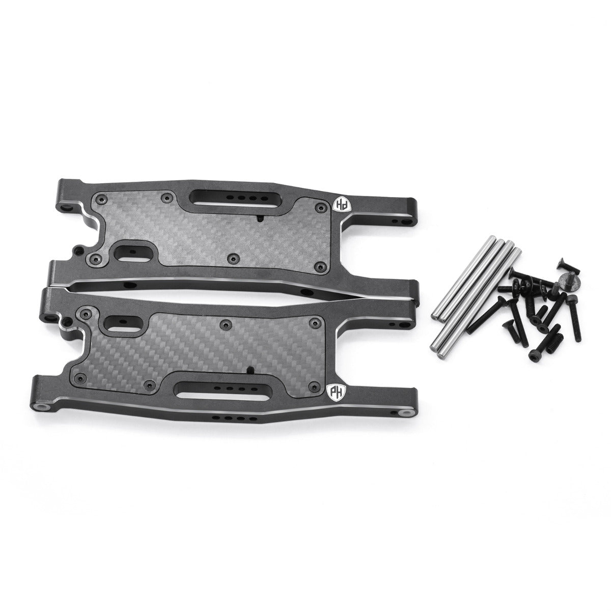 Powerhobby Aluminum Rear Arms w Carbon Fiber Dust Cover FOR  Traxxas Sledge Black