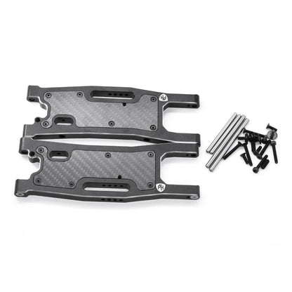 Powerhobby Aluminum Rear Arms w Carbon Fiber Dust Cover FOR  Traxxas Sledge Black