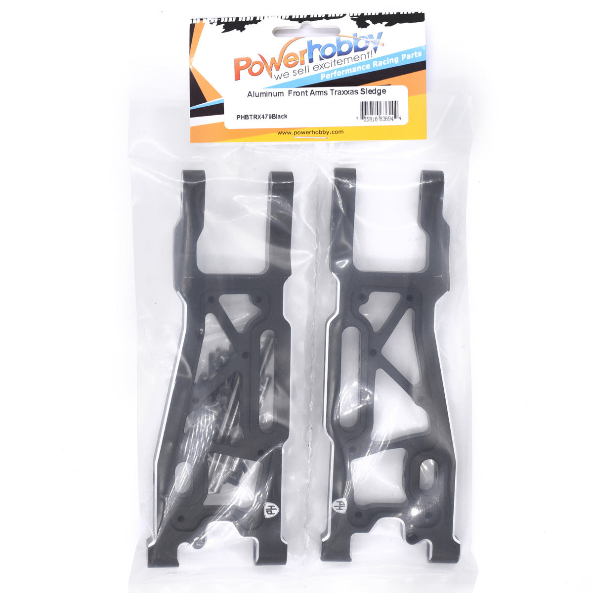 Powerhobby Aluminum  Front Arms FOR Traxxas Sledge Black