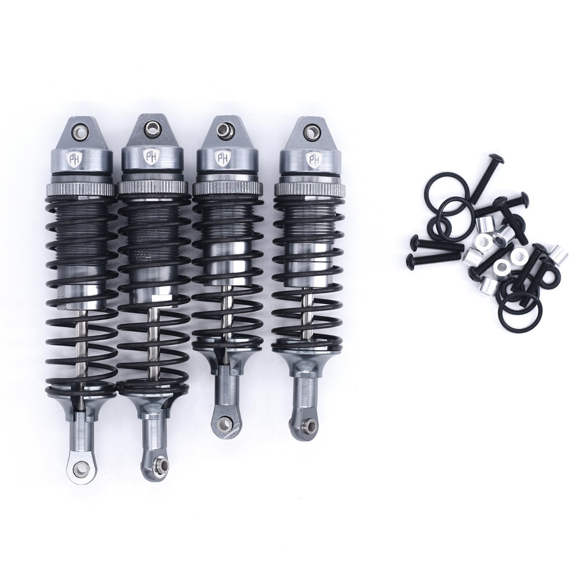 Powerhobby Front & Rear Shocks (4) FOR Traxxas Slash 2WD 4WD Titanium